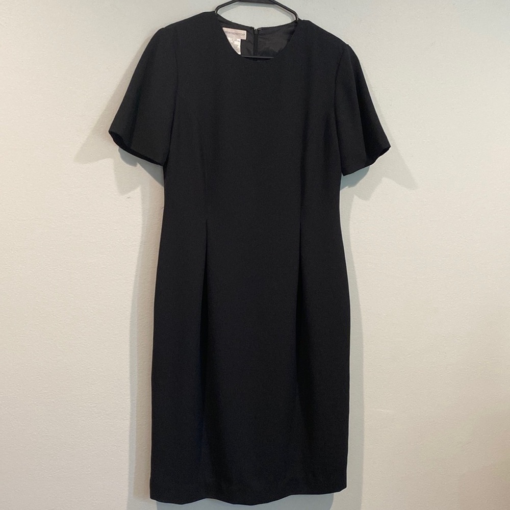 Worthington Black Short Sleeve Pencil Dress - Size 10